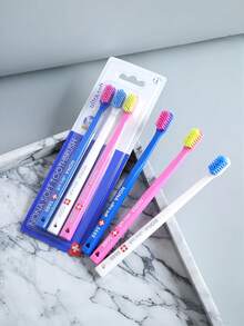 Swiss Color Ultra Soft Bristle Toothbrush, Compact Brush Head, Polypropylene Bristles, Odor-Resistant Design, High Density Feature Protects Gums, Suitable For Adult Men And Women Manual Use - Pink - View 3