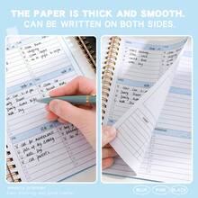 1pc Weekly & Daily Spiral Planner, Academic Appointment Book, 52-Week Schedule Diary, Productivity Stationery Office Supplies, 52 Inner Pages, 104 Pages - One Size Fits All - View 6