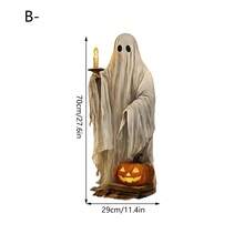 1/3pcs Vintage Country Style White Ghost Halloween Window Decals, Double-Sided Visible PVC Static Cling Glass Stickers, Suitable For Living Room, Kitchen, Store And Home Decor - Multicolor - View 7
