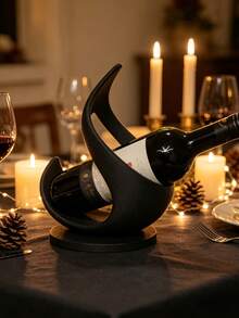 Decorative Wine Bottle Rack Sculpture Ornament, Unique Creative Gift, Multifunctional Desktop Wine Storage Decor, Modern Kitchen And Bar Display, Suitable As Holiday Gift For Collectors - Multicolor - View 3
