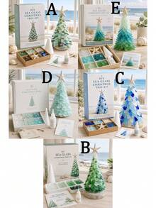 DIY Beaded Christmas Tree Set, Handmade Beaded Craft Decoration Kit, Includes Colorful Beads, Pendants, Tree Top Decoration And Base, Suitable For Desktop Holiday Decor, Winter Home Decoration, Christmas Party Decoration, Christmas DIY Craft, Creative Handmade Gift - DIY - View 2