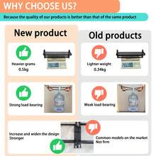 Rust-Proof Bathroom Towel Rack, Double Bar With Multiple Hooks Towel Rack, Wall-Mounted With Hooks Towel Rack, Space-Saving Bathroom Accessory, Suitable For Shower Wall Storage - Multicolor - View 12