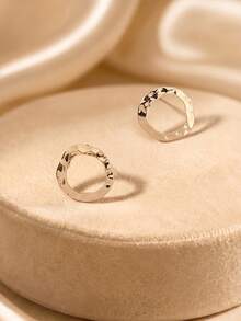 1 Pair Women's Fashion Minimalist Earrings Suitable For Daily Wear - Yellow Gold - View 1