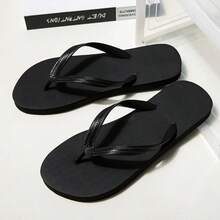 Men's Flip Flops Soft Comfortable Beach Sandals Women's Slippers Couple Style Unisex Beach Shoes - Black - View 9
