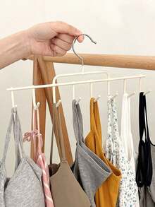 No-Crease Clothes Hanger Home Use Hanging Clothes Drying Rack Pants Clip Anti-Slip Hanger Bedroom Anti-Shoulder Corner Drying Rack Hat Storage Organizer - Multicolor - View 10