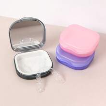 1 hộp đựng trang sức màu nhám mới, hộp đựng hàm duy trì răng, hộp đựng niềng răng tàng hình di động có gương, hộp đựng niềng răng đa năng - Nhiều màu - Xem 8
