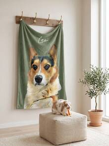 Customized Pet Photo Blanket, Can Print Name And Personalized Photo, A Precious Memorial Gift For Dog Owners. - Multicolor - View 5