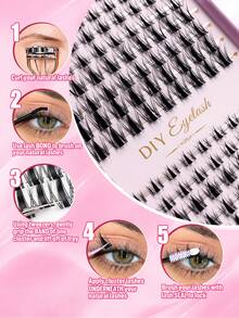 512/384pcs Fairy Cluster C-Curl Cartoon False Eyelashes 8-16mm Thin Natural Lash Extensions DIY Cluster False Eyelashes Easy To Wear Reusable Suitable For Daily Makeup - View 9