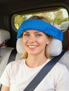Adjustable Car Headrest Strap - Travel Headrest To Prevent Head Nodding And Neck Pain - Includes Soft Sleep Eye Mask - Portable Foldable Neck Stabilizer For Long Trips (Pillow Not Included) - Multicolor - View 6