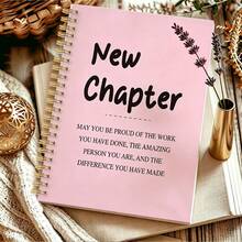 DANPERJI 1PC 14*21cm Pink New Chapter Spiral Bound Notebook, Suitable For School, Journaling, Work Notes, Artistic Writing, A Gift For Creative Fantasy Lovers, Back-To-School Notebook - New Chapter - View 5