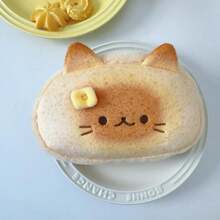 1pc Cute Siamese Cat Plush Pencil Case, Realistic Bread Shape With Healing Vibes, Exquisite Embroidery Outlining Lively Cute Expression, Decorated With 3D Small Flowers, Full Of Fun. Soft Skin-Friendly Fabric, Spacious Interior Storage For Various Pens And Stationery. Unique Eye-Catching Design, Suitable For Students' Daily Learning, Enhances Desk Atmosphere, Also Great As A Creative Gift For Friends, Combines Aesthetics And Practicality, Creates A Playful Desk Accessory - Multicolor - View 12