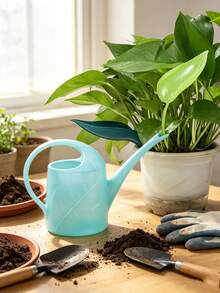 1/5pcs Leaf-Shaped Plastic Water Dispenser, Automatic Slouchy Watering Tool For Indoor Garden Potted Plants, Suitable For Flowers And Vegetables - Multicolor - View 4