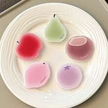1pc Premium Ins Style Minimalist Colorful Fresh Fruit Jelly Slouchy Phone Stand, Suitable For Back Sticker Case, Telescopic Multi-Function Foldable Epoxy Resin, Niche Summer Personalized - Multicolor - View 5