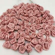(100 Pieces/Bag) 1cm Handmade Rose Ribbon Mini Rose Wedding Dress Decoration, Hat DIY Accessories - Mixed Colors - View 5