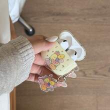 Fashion Creative Milk Yellow Fruit Stackable + Pendant Earphone Case Suitable For AirPods Pro 3 New Pro 2 Protective Cover Pro Cute Apple 4 Simple 3 Personalized 1/2 Generation Women's Earphone Case Protective Cover Spring/Summer Earphone Case/Birthday Gift/Holiday Gift - Yellow - View 6