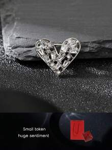 1Pc/2Pcs/3Pcs/Set Heart Brooch Women Collar Pin Shirt Clip Elegant Main Gift Box Bag Accessory Christmas Valentine Sweet Charming. - Love - View 15