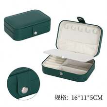 1pc Macaron Color Leather Jewelry Storage Box With Buckle, Suitable For Necklace, Ring And Other Gift Display - Rectangle - View 15