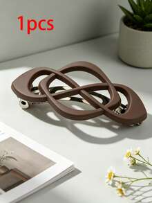 4PCS/1PC Elegant Minimalist Hollow Cross Geometric Hair Clips Spring Clips Barrette Ponytail Clips For Women, High-End Versatile Spring Clips Half-Up Top Clip High Ponytail Hair Clips For Outings, Parties, Travel, Photography, Home, Commute, Versatile High-End Hair Accessories, Holiday Gift - Multicolor - View 4