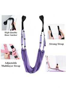 2pcs (Elastic Band + Storage Bag) Backbend Trainer Aerial Yoga Rope Split Hip Opener Elastic Stretching Band Backbend Women Door Hanging Inversion Rope - Multicolor - View 3