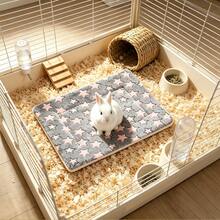 1pc Star Print Super Soft Small Pet Mat, Fleece Flannel Warm Pet Bed Pad, Comfortable Cozy Pet Sleeping Bed, Suitable For Hamster, Guinea Pig, Rabbit, Hedgehog, Autumn/Winter Season Small Pet Cage Accessory - View 11