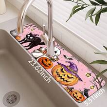 1 buah Keset Keran Halloween, Keset Penyerap Keran Wastafel Motif , Keset Drainase, Cocok Untuk Dapur, Wastafel Kamar Mandi, Meja Dapur, Keset Drainase, Bahan Tanah Diatom, Dapat Dipotong, Keset Cepat Kering - MultiWarna - View 11