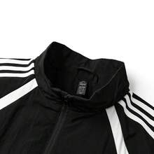 Adidas TH BOM WV JKT男子運動休閒夾克外套 - 黑與白 - 查看 5