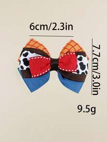 2pcs Children's Fabric Cow Print Hair Clips, Suitable For Daily Wear, Gift And Matching - Multicolor - View 7
