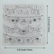 Merry Christmas Transparent Silicone Stamp, Xmas Tree Snowflake Gift Pattern Clear Seal For Handmade Card Album Notebook Decor - SD-2 - View 10