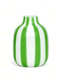 1pc Colorful Vertical Stripe Reed Diffuser Bottle, Mini Bulb Shape Aromatherapy Holder, Modern Nordic Striped Decorative Bud Vase For Bathroom Vanity Shelf Bedroom Home Decor - 1PC - View 16