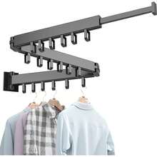 Hygrad Built to Survive Wall Mounted Clothes Drying Rack Foldable Dryer Line Airer Indoor Outdoor Metal - 3-Fold - View 6