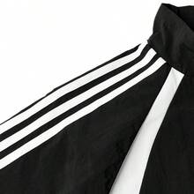 Adidas TH BOM WV JKT男子運動休閒夾克外套 - 黑與白 - 查看 7