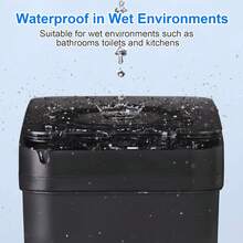 Bathroom Trash Bin - Negro - View 2