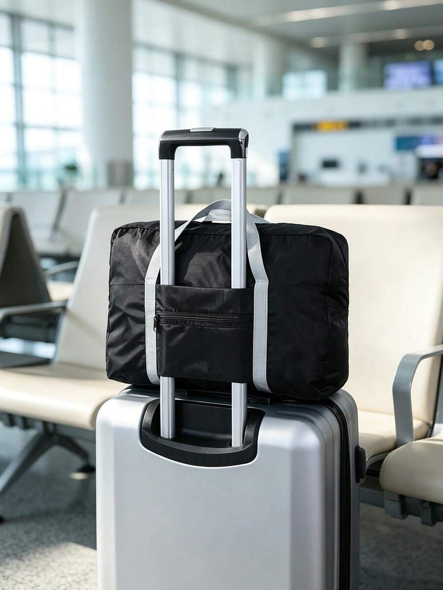 Foldable Large Capacity Travel Bag, Hand Luggage Bag, Storage Bag With Trolley Sleeve For Short Trips, Business Travel And Gym - View 1