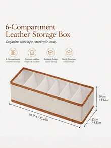 6pcs/1pc Multi-Piece Bra Divider Storage Box, Belt Divider Storage Basket, Closet Organizer, Foldable, Stackable, Space-Saving, Suitable For Home, Wardrobe, Classification Divider Storage Organizer - Beige, Halloween, Christmas New Year Gift, Large Capacity, Portable, Socks Underwear Storage, Home Essential, Car Interior Accessory. - View 10