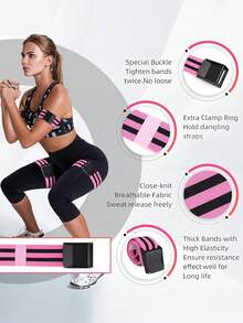Adjustable BFR Training Bands Elastic Booty Bands For Arms Hips Legs Glutes Blood Flow Restriction Bands For Women Men Occlusion Resistance Bands For Glute Squat Thigh Exercises Home Workout Gym Exercise Equipment Gym Accessories - Multicolor - View 4