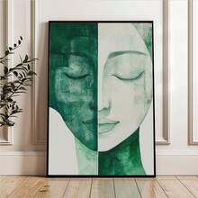 1pc 2D Flat,Abstract Art | Green Decoration | Elegant Wall Picture For A Calm Atmosphere | Modern Art Print | Meditative Wall Art | Aesthetic Poster, Suitable For Bedrooms, Living Rooms, And Study Rooms Wall Arts Posters,NO Frame - A - View 12
