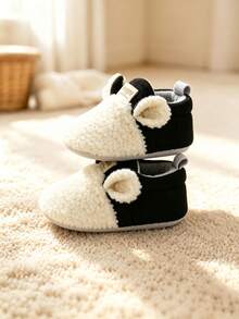 Unisex Infant Warm Boots, Soft Infant Winter Boots, Newborn Socks, Anti-Slip Toddler Shoes - White - View 7