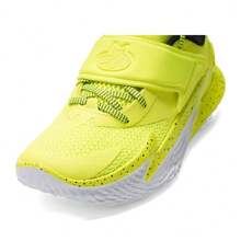 Under Armour Curry Velcro Basketball Shoes Unisex Mesh Cushioned Easy-On/Off Indoor/Outdoor Training Sneakers - Yellow - View 7