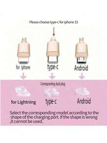 Flower Phone Dust Plug Charging Port Silicone Plug Data Port Blocker Compatible With Lightning/Type-C Phone Wireless Earphone Dust Plug - Multicolor - View 7