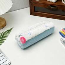 Cute Swiss Roll Plush Pencil Case, Large Capacity, Sweet High-Quality Stationery Storage Bag For Students - Multicolor - View 6