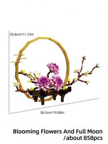 SALYWEE Creative Adult Building Block Flower Set, Rose Sunflower Osmanthus Lilac Artificial Flower Bricks, DIY Desktop Ornament, Ideal Gift For Home Decoration - Multicolor - View 10