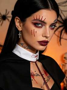 STARTTOOS Miếng dán đá quý trang trí mặt Halloween lễ Phục sinh hóa trang - Miếng dán đá 3D họa tiết dơi trang trí mặt cổ ngực DIY quà tặng trang trí tiệc lễ hội 1 miếng/gói - Nhiều màu - Xem 5