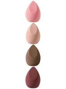 29Pcs/4pcs Pink Makeup Tool Set Makeup Brushes Makeup Bag Triangle Puff Makeup Sponge For Foundation Blush Contour Eyeshadow Blending Dry Wet Use - Pink - View 9