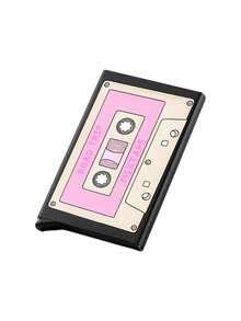 Vintage Cassette Tape Pattern Pop-Up Card Holder, Card Clip, Hidden Card Slot For Any Card, Music Lover Gift, Commute Travel Dorm Use, Holiday Gift - Multicolor - View 13
