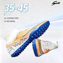 Men's High Traction Football Cleats, Adult Unisex American Football Shoes, Non-Slip Durable Comfortable Lightweight Breathable Ankle Support Training & Match Outdoor - Blue - View 4