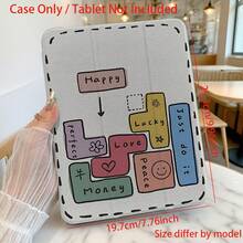 Case Compatible With Ipad, For IPad Air, Pro, Mini (9.7", 10.2", 10.5", 10.9", 11", 12.9", 13"), A 360°Rotatable And Foldable Case With Exquisite Printed Patterns, Featuring Shockproof, Anti-Slip, And Anti-Scuffing Functions, Also Equipped With Automatic Sleep/Wake Function. Made Of Acrylic Material, It Can Be Folded, Lightweight, With A Stand Design - Multicolor - View 3