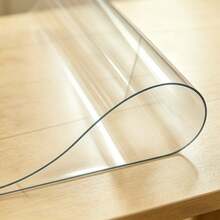 Non-Slip Desk Mat, 1pc, Mouse Pad, Waterproof PVC Transparent Desk Protector, Ultra-Thin Large Desk Blotter, Easy-Clean Laptop Desk Writing Pad, Suitable For Office/Home/Decoration (Transparent) - White - View 9