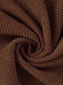 Men's Side 3-Stripe Corduroy Wide Leg Pants With Drawstring Elastic Waist, Retro Straight Leg Drape Casual Long Trousers - Brown - View 7