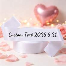 Customized Glitter Ribbon, Can Be Written According To Your Requirements, Multiple Colors, Wedding Bridal Shower Gift, Happy Birthday Ribbon, Bachelorette Party Decoration, Parade Banner, Ideal Gift For Graduation Ceremony - Multicolor - View 11