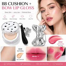 JOJO DIARY 2PCS/BB Cream + Lip Glaze Makeup Set, Moisturizing & Smooth, Non-Drying, 12H Long-Lasting Color, Waterproof & Sweat-Resistant, Suitable For All Skin Types, Essential Makeup For Women - Multicolor - View 12